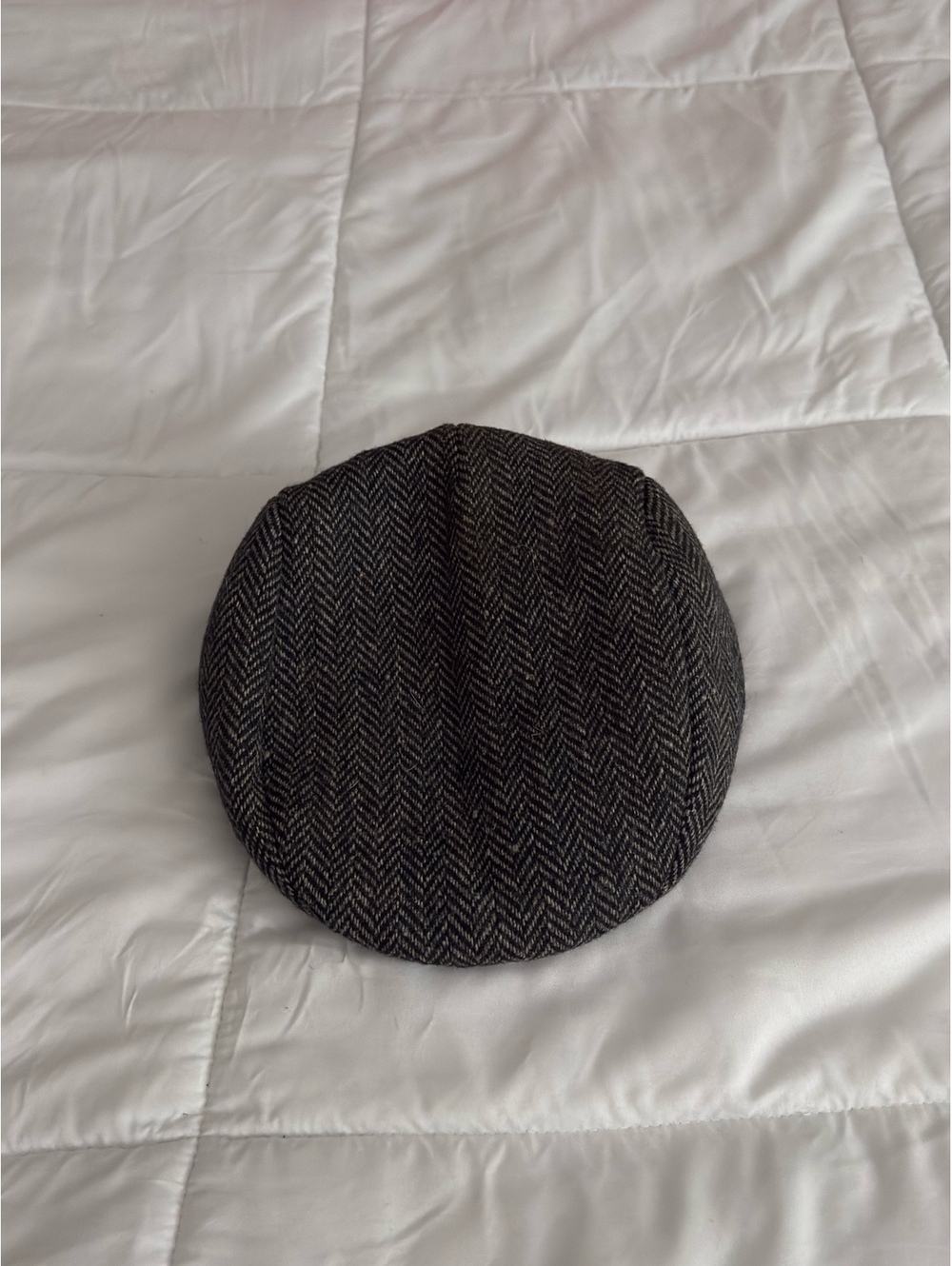 Dorfman Pacific Men's Medium Herringbone Flat Cap Hat Madein